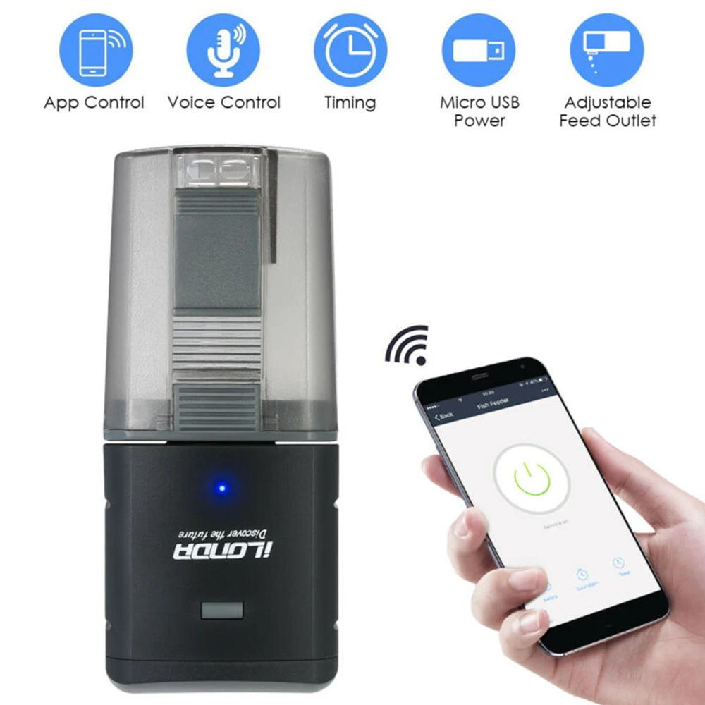 Автоматический аквариумный Фидер с Wi Fi программируемый переносной для рыб