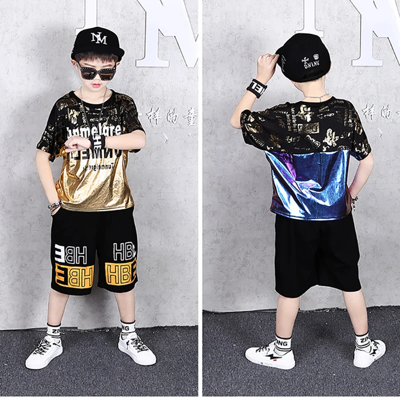 Модный комплект одежда для уличного танца костюм в стиле хип хоп футболка с