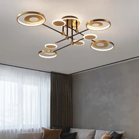 2022 nordic ceiling lights led simple modern bedroom lamp aluminum home creative study lighting round ring ceiling lamp