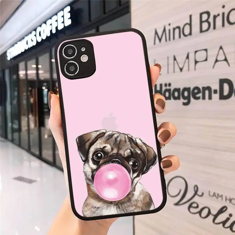 

bulldog cute Phone Case matte transparent For iphone 7 8 11 12 plus mini x xs xr pro max cover