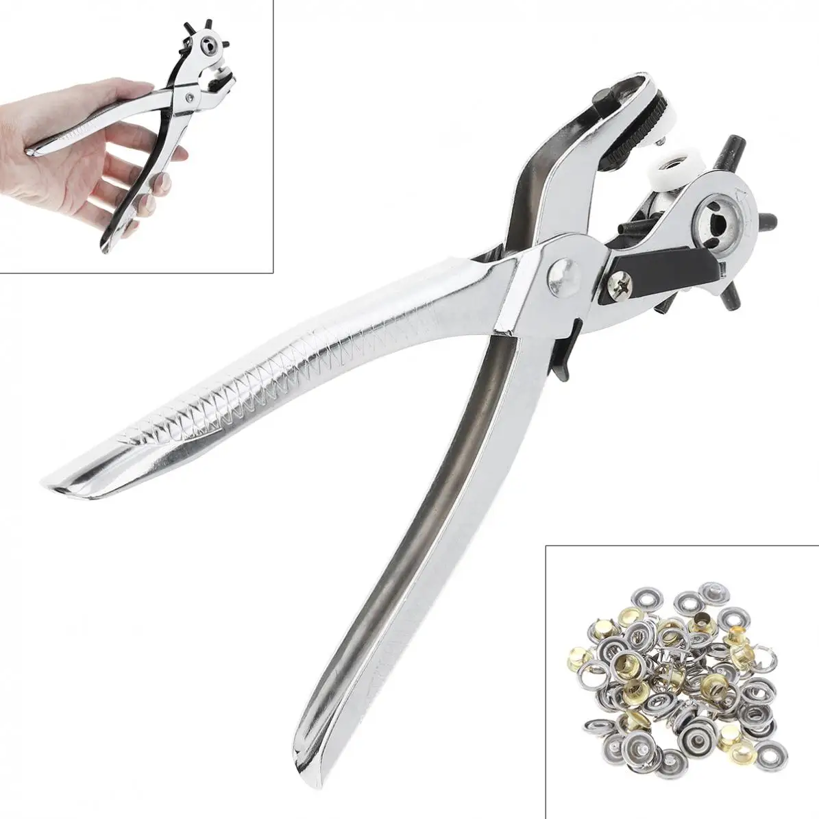 6 размеров сверхмощный вращающийся кожаный ремень Дырокол чехол для