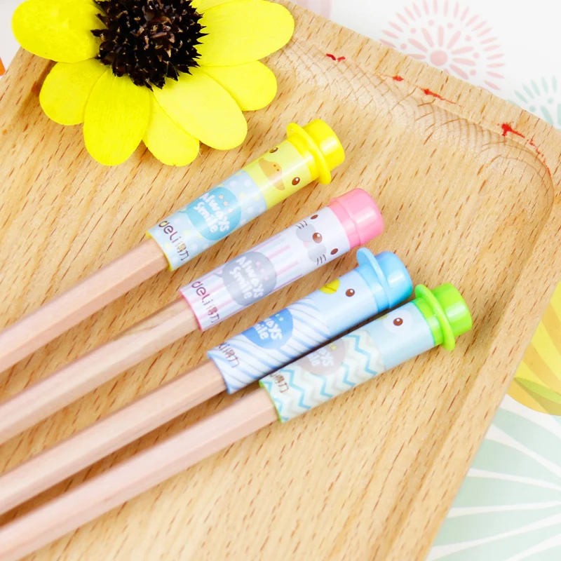 40Pcs Pencil Caps Cartoon Animals Children Topper Pen Protector Extender Students Kids Home Study School Stationery Tools 0491 | Канцтовары