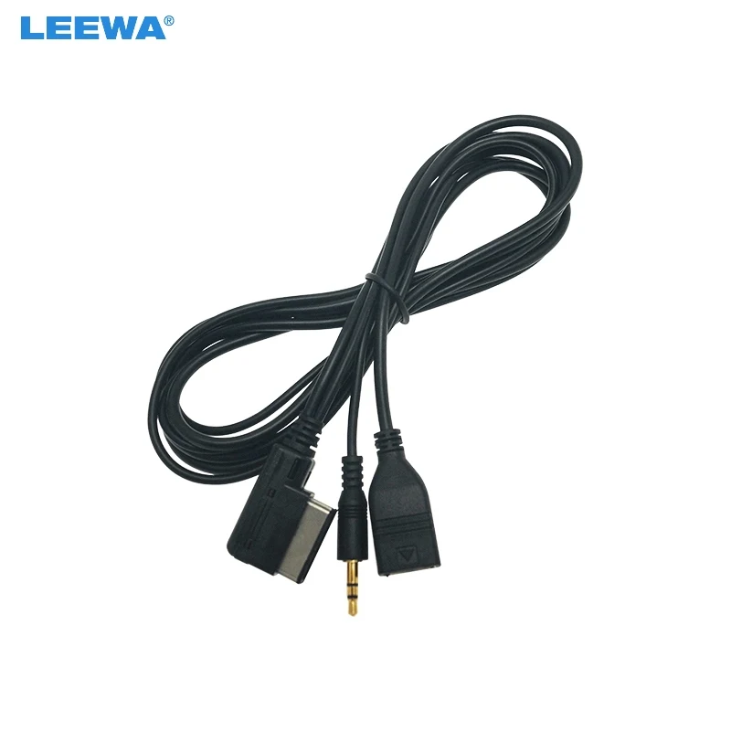 Автомобильный аудио-музыкальный кабель LEEWA 3 5 мм AUX интерфейс MMI USB + зарядное