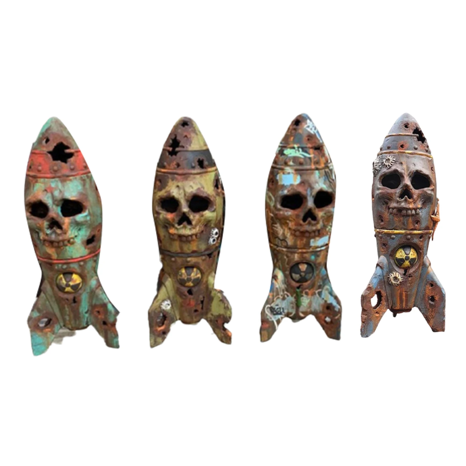 Украшение с черепом в виде бомбы маленькое украшение из смолы для двора сада дома