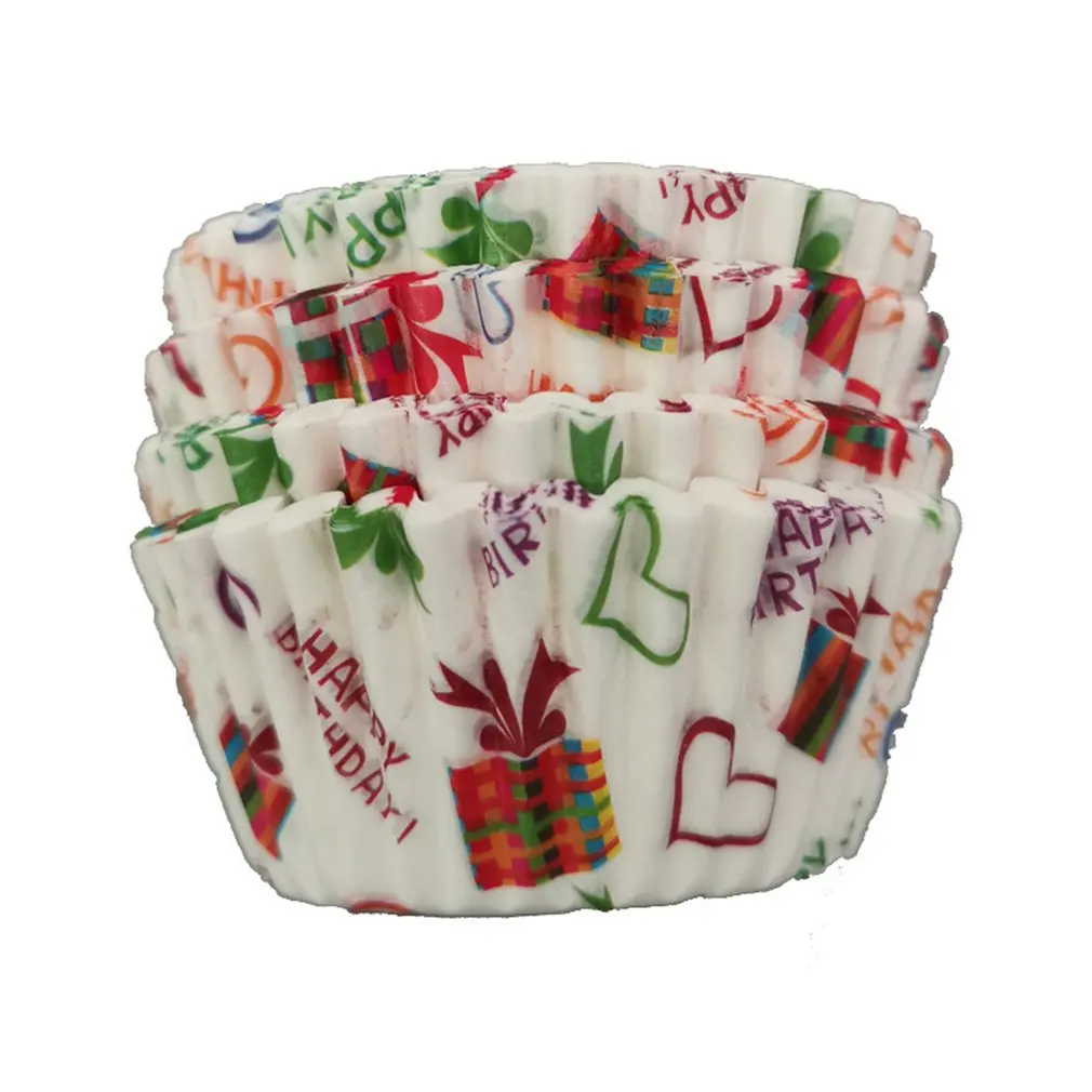 100 шт. чашки для выпечки кексов бумажные ящики формочка тортов Инструменты