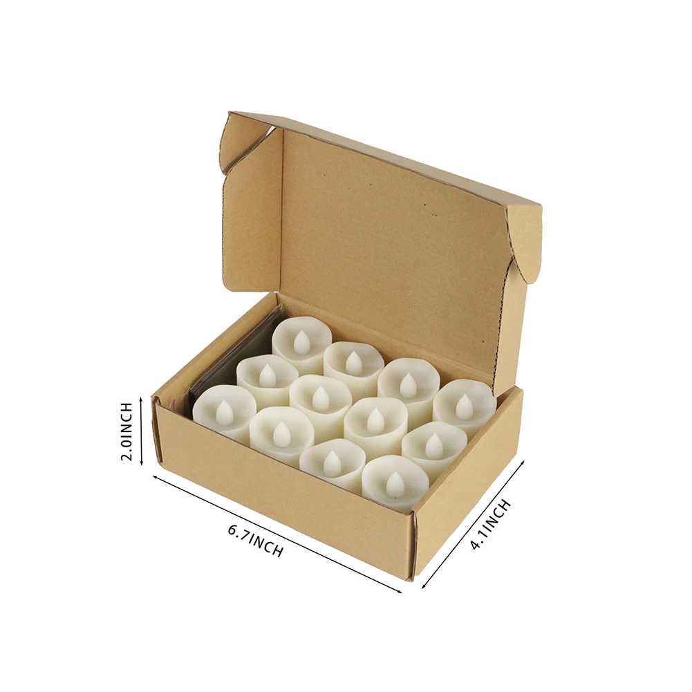 

12pcs/box LED Electronic Candle Lights Simulation Candle Lights Flame Light with Remote Control Christmas Decoration Lamp Yellow
