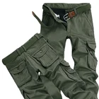 Мужская рабочая одежда, повседневные брюки-карго, высококачественные военные брюки с карманами, размера плюс, модные Свободные мешковатые брюки для бега