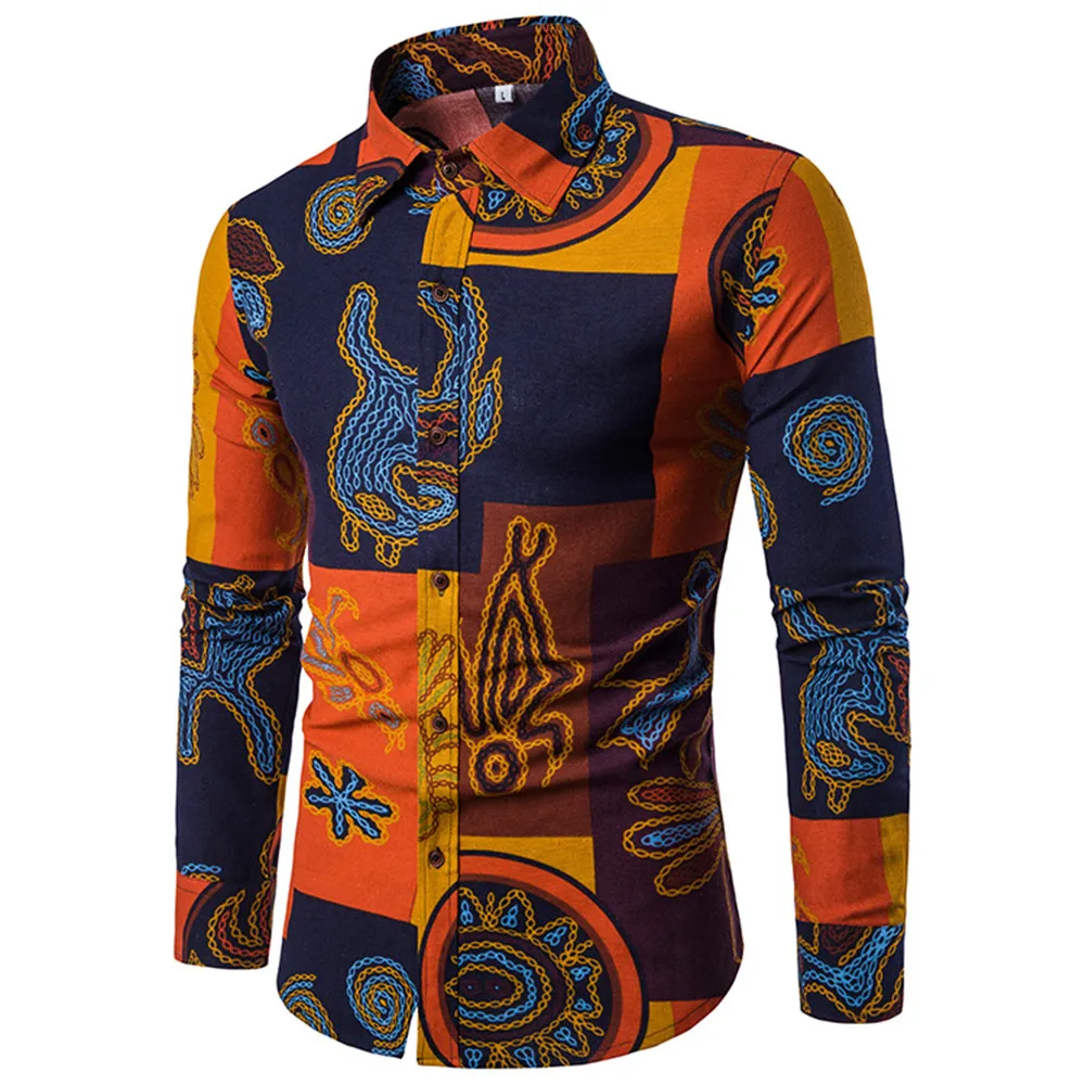 Shirt B Мужской комплект для отдыха, льняные длинные штаны, этнический стиль, пэчворк, мужской костюм, праздничная одежда размера плюс, 5XL, европейская тонкая рубашка, осень, новинка - Цвет: Shirt B