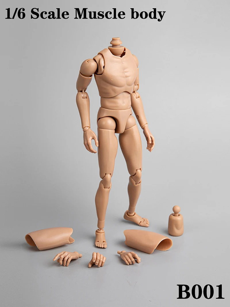 1/6 S004 мужской для мальчиков с рисунком Человек B001 узкая фигура плеча Военная