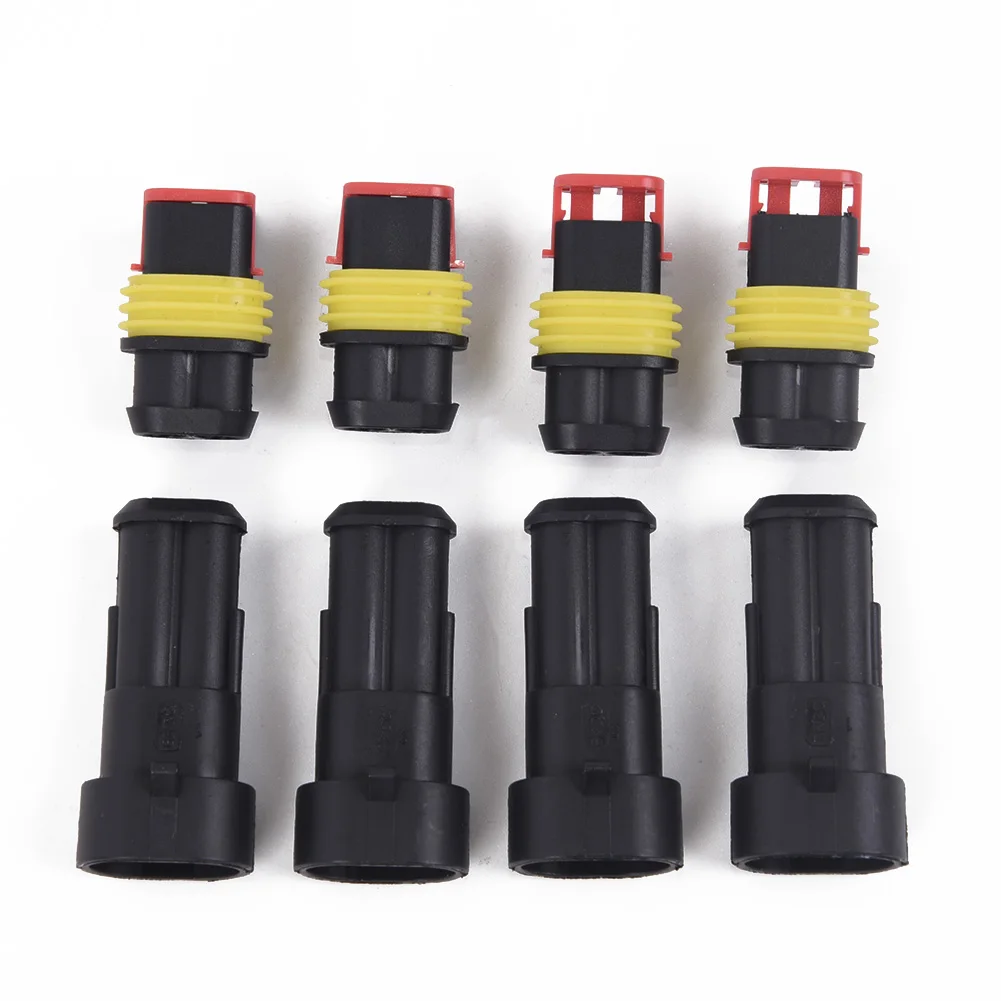 

10 Kits Way Car Auto Trucks Sealed Electrical Wire Connector Plug 2 Pins