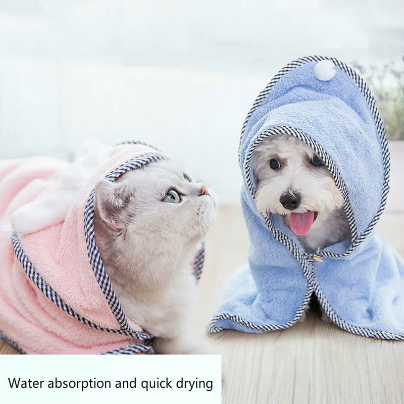 Сильное впитывающее полотенце для собак банное кошек маленькая плюшевая собака