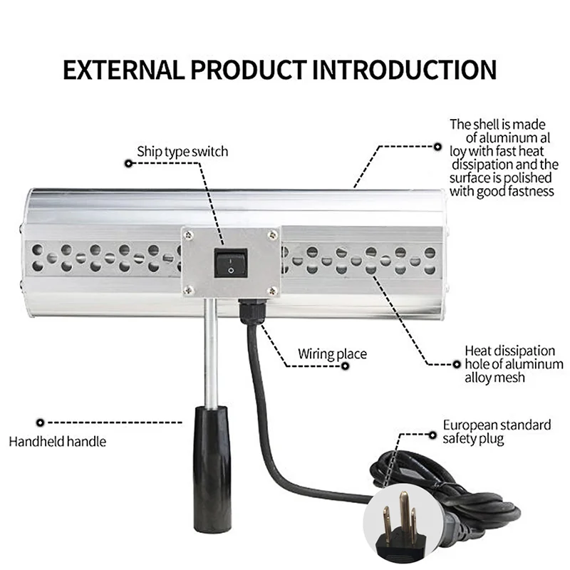 Ручная инфракрасная лампа для краски автомобиля 1000 Вт инструменты сушки и