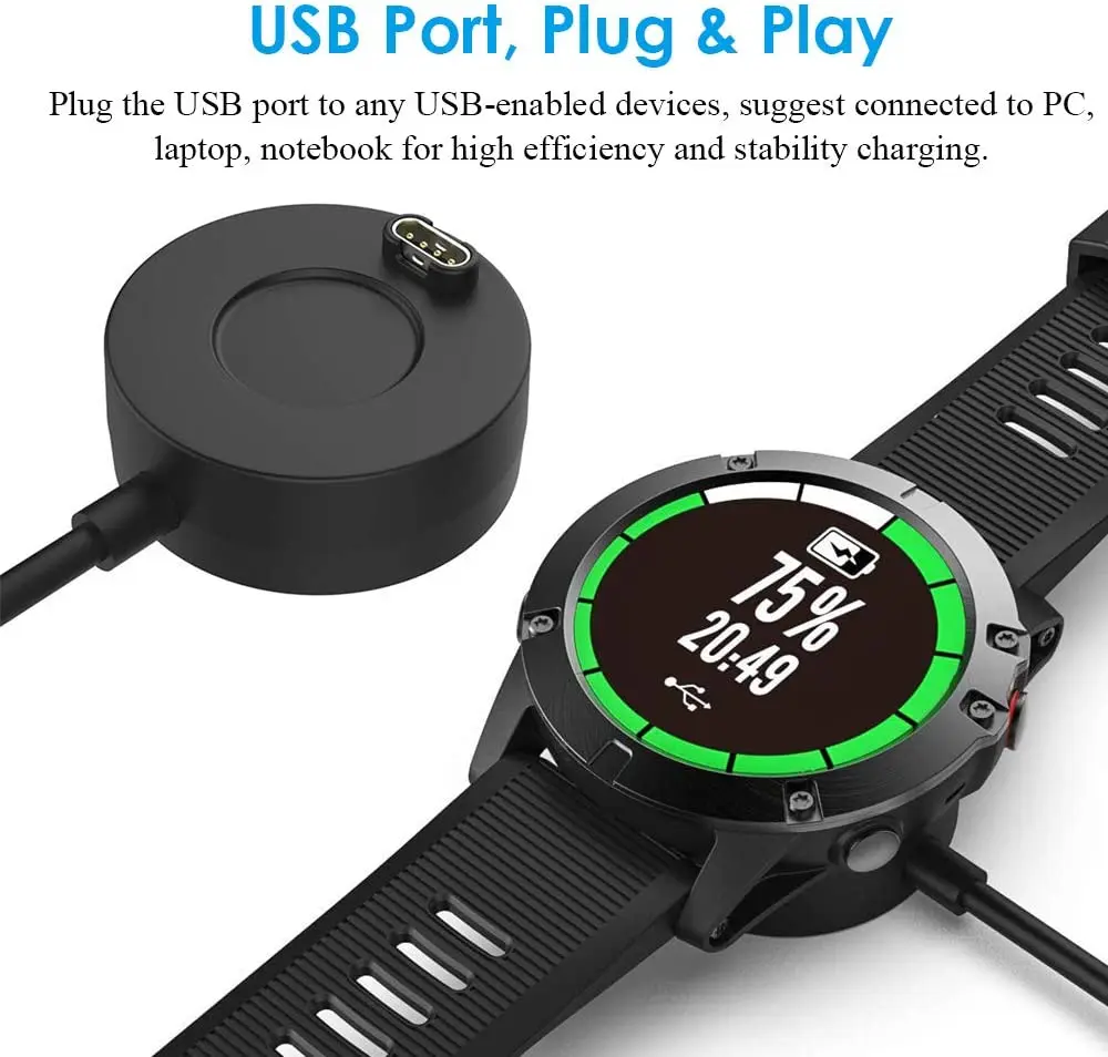 Док зарядное устройство USB зарядный кабель шнур для Garmin Fenix 5/5S/5X Plus 6/6S/6X Pro Sapphire Venu