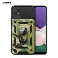 rzants for samsung galaxy a22 4g 5g m32 case jungle tank military camouflage shockproof ring holder casing lens protect cover