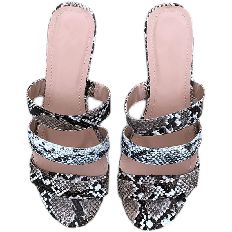 

Shoes Med Womens Slippers Outdoor Snakeskin Rubber Flip Flops Flock On A Wedge Slides Fashion Hawaiian Luxury Soft Rome Bonded L