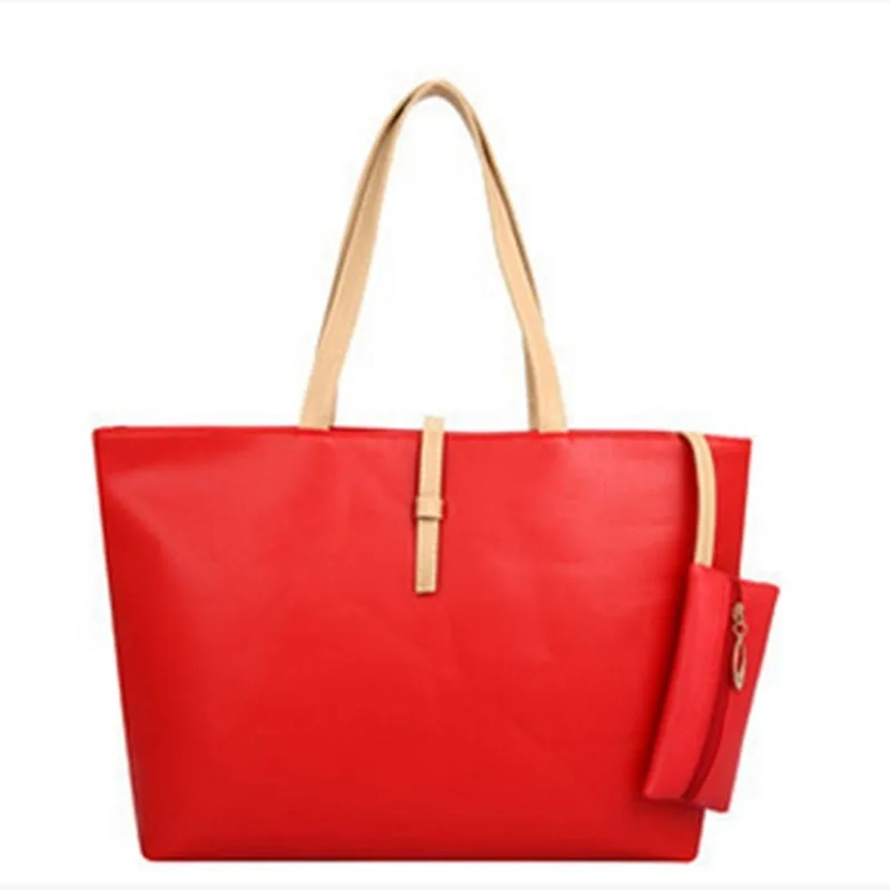 

Bags of Women 2021 New Ladies Pu Leather Solid Color Belt Buckle Shoulder Bag Pu Tide Big Bag Shoulder Big Bag Diagonal Bag