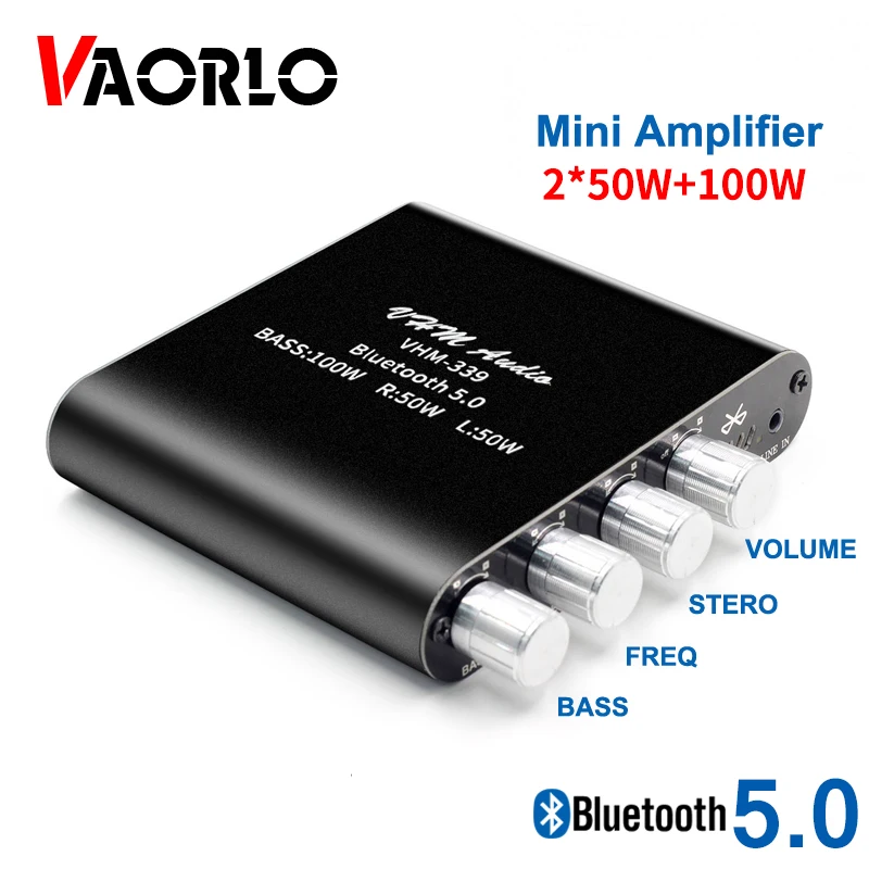 VAORLO 2*50 Вт + 100 Bluetooth 5 0 цифровой усилитель мощности TPA3116D2 HIFI стерео аудио TPA3116 Класс D