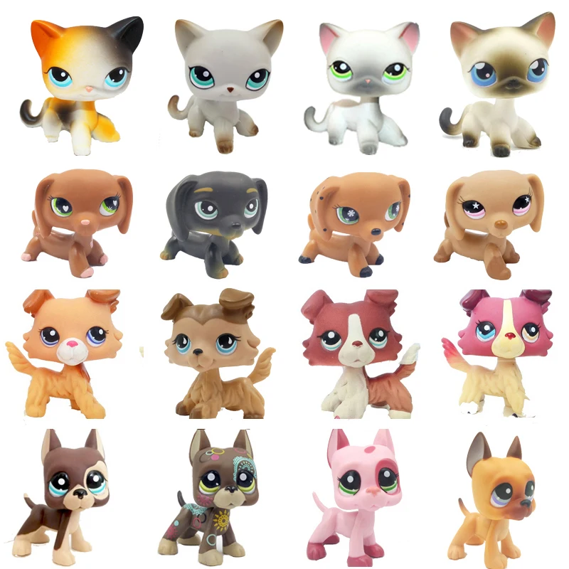 Милые игрушки LPS pet shop кошка с короткой шерстью стоящая Собака Такса колли