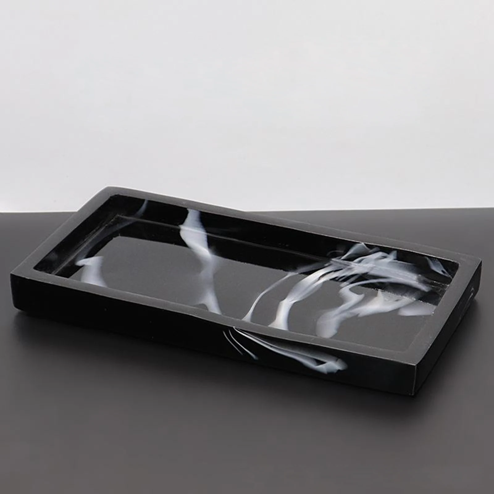 

1pc Bathroom Tank Tray Resin Bathtub Serving Tray Plate Kitchen Dresser Dish Dispenser for Soap Cosmetic Plant