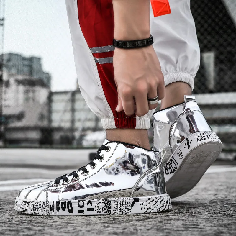 Мужская обувь Новинка 2019 года Вулканизированная с высоким берцем для пар дышащая