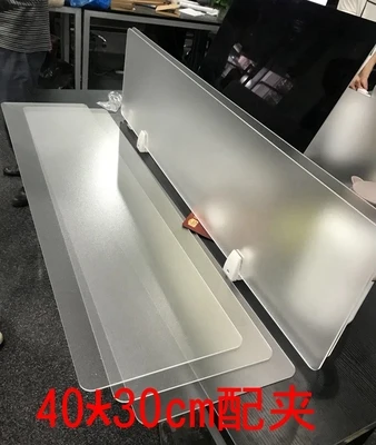 Translucent 40x30cm Индивидуальный офисный стол перегородка стол разделитель акриловый экран доска настольная перегородка оборудование мебель аксессуары - Цвет: Translucent 40x30cm