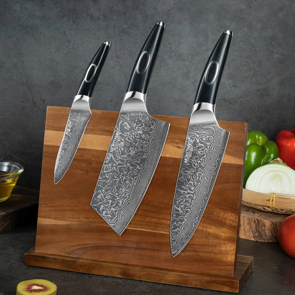 8 Inch Japanese Knife Damascus Steel Kitchen Knives SLD Core Sharp Chef Cleaver Utility Knife for Cooking ABS plastic Handle