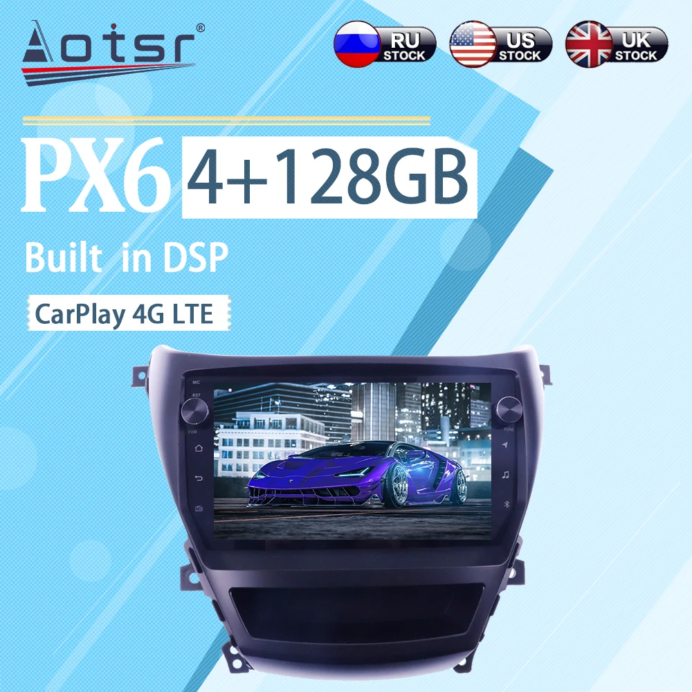

4+128GB For Hyundai Elantra 2010 - 2013 Android 10 BT WIFI Wireless Carplay Car Multimedia Radio Player GPS Navigation Stereo