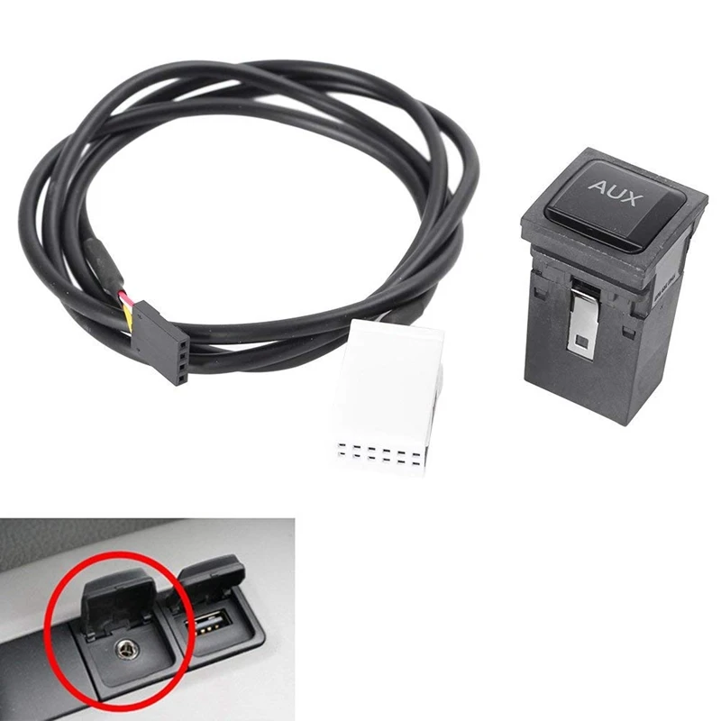 Автомобильный AUX адаптер переключатель линия кабель для Фольксваген кролик