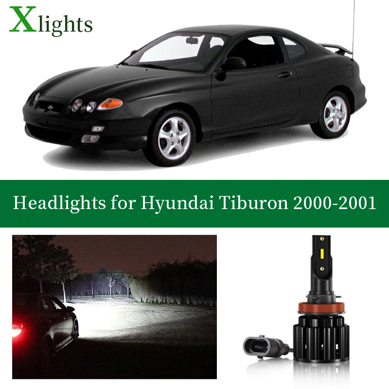 Xlights для Hyundai Coupe Tiburon 2000 2001 Светодиодные фары ближнего света супер яркий Canbus без