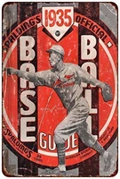 tin speaking fashionable 1935 dizzy dean spalding baseball retro decorative metal tin sign iron painting 8x12 inch