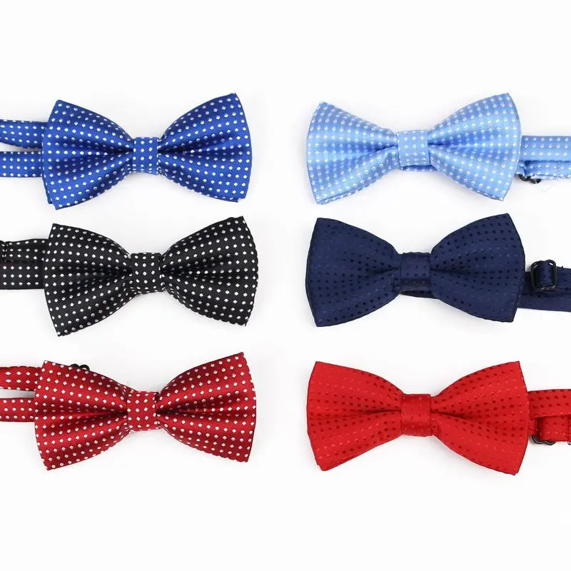 Children Bow Tie Baby Boy Kid Clothing Accessories Solid Color Gentleman Shirt Neck Bowknot Dot Toddler Adjustable |