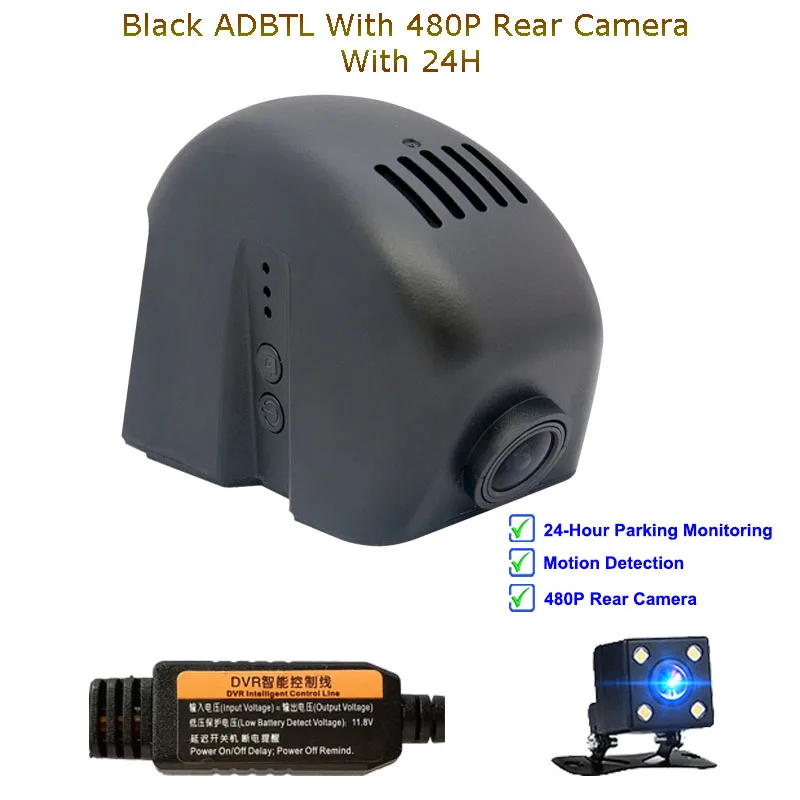 Jabriel Скрытая 1080P Wifi Автомобильный видеорегистратор Даш cam Автомобильная камера для audi a1 a3 a4 a5 a6 a7 a8 q3 a5 q7 tt rs3 rs4 rs5 rs6 rs7 s8 2002 - Название цвета: Black Tow Cam 24H
