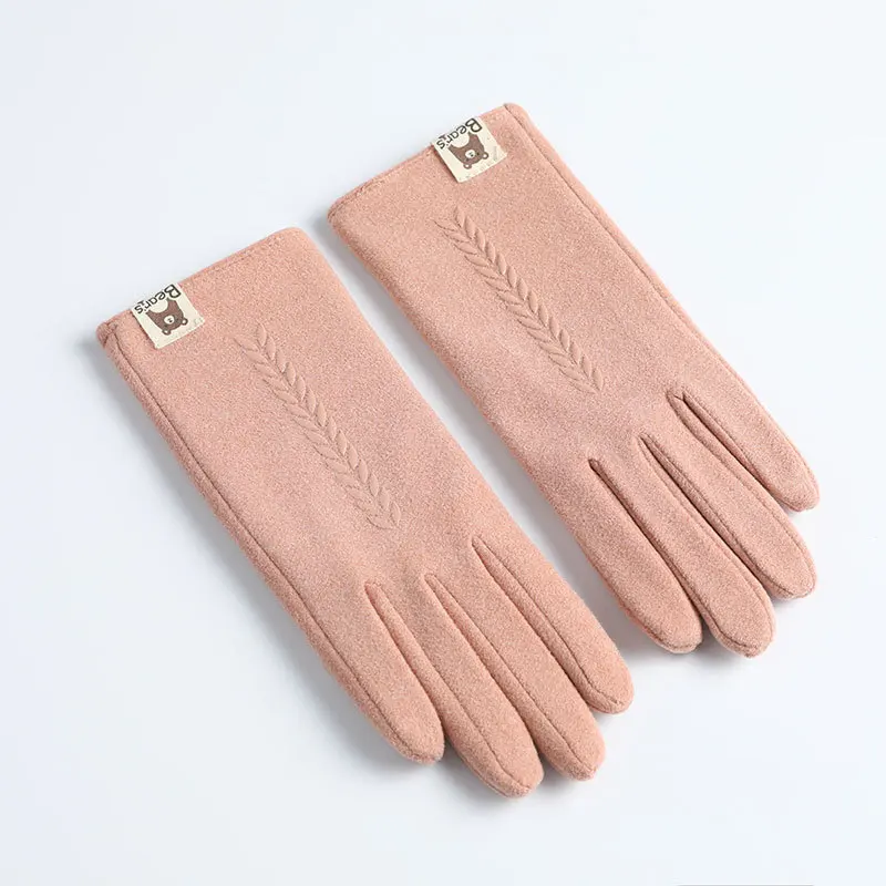 

Fashion Elegant Cashmere Wool Touch Screen Gloves Winter Women's High-grade Wool Outdoor Riding Windproof Warm Gloves