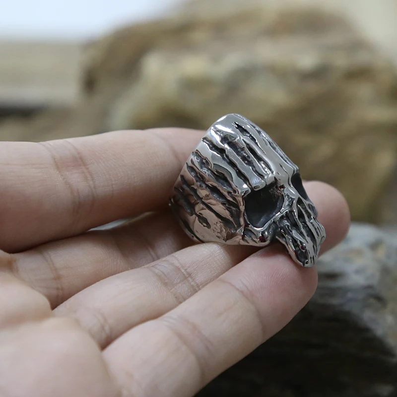 Кольцо мужское из нержавеющей стали 316L в виде черепа|Кольца| |