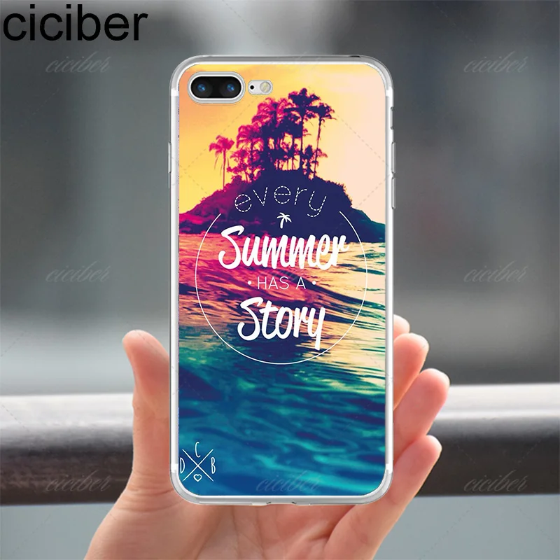 Ciciber Летний Пляжный Пейзаж узор мягкий силиконовый чехол для телефона Iphone 11 Pro Max 7