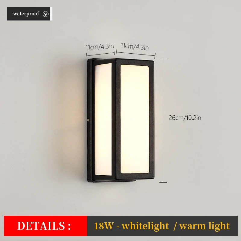 18 Вт светодиодный настенный светильник для улицы современный алюминиевый