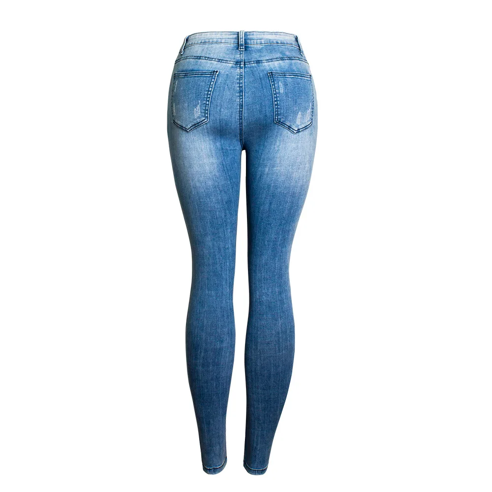 

New popular Beaded Leggings pencil pants stretch slim women's jeans