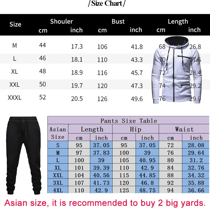 

Spring Autumn Man Tracksuit Two Piece Set Sports Suit Zipper Jactet Men's Sweatshirts and Pants Outfit Men Clothes Size M-3Xl