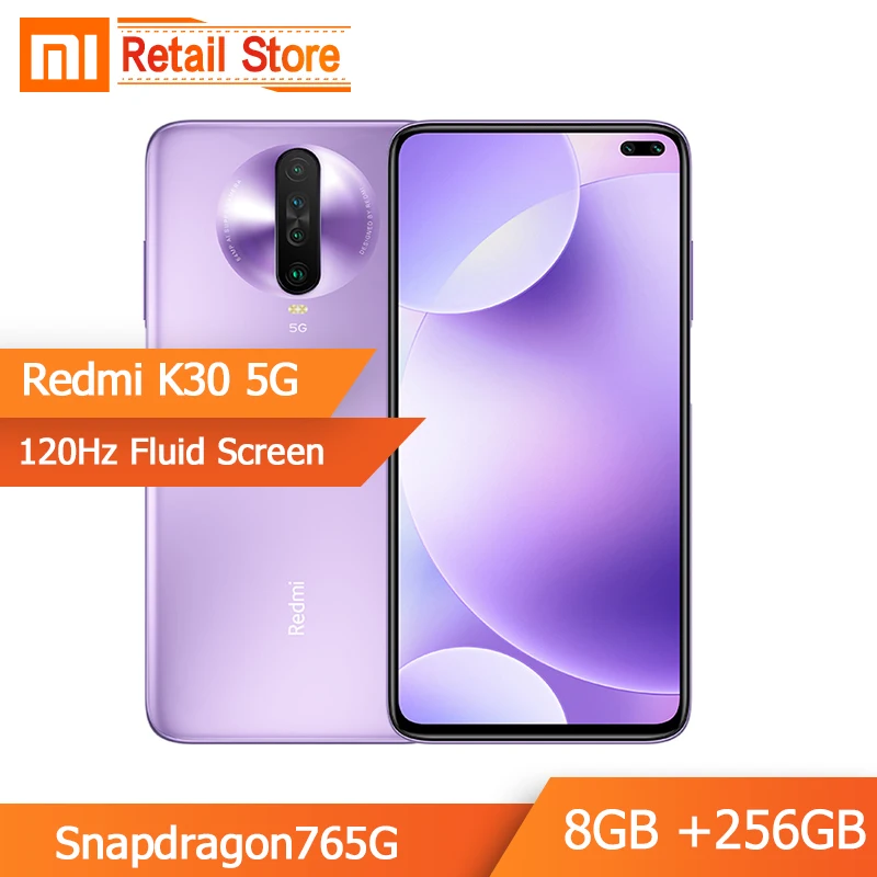 Xiaomi Redmi K30 5G 8 Гб 256 ГБ восьмиядерный смартфон Snapdragon 765G 6 67 дюйма 64 мп