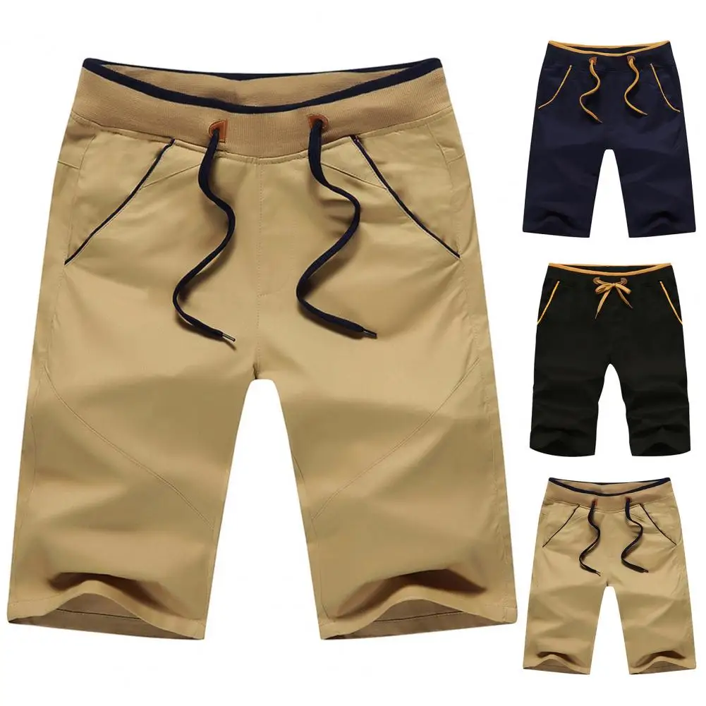 

Men Simple Straight Wide Leg Men Shorts Thin Short Pants Wide Elastic Waist for Riding