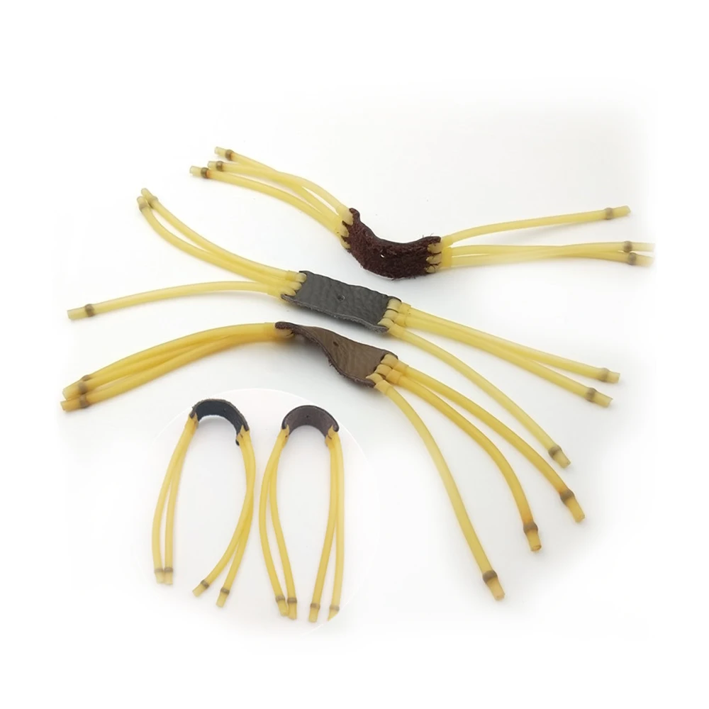 Рогатка замена кольца из белого золота с тяжелой тянуть натуральный ремешок