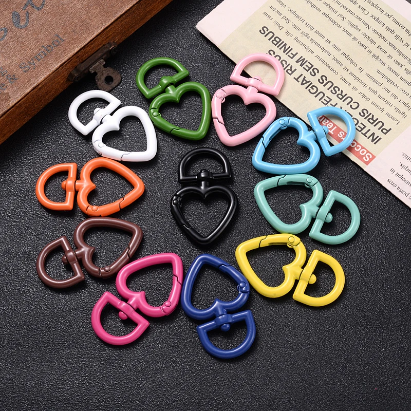 10 шт./лот 26x44 мм, сплав, персик, в форме сердца, брелок, отверстие, форма лобстер, застежка, крючки, соединители для изготовления ювелирных изделий