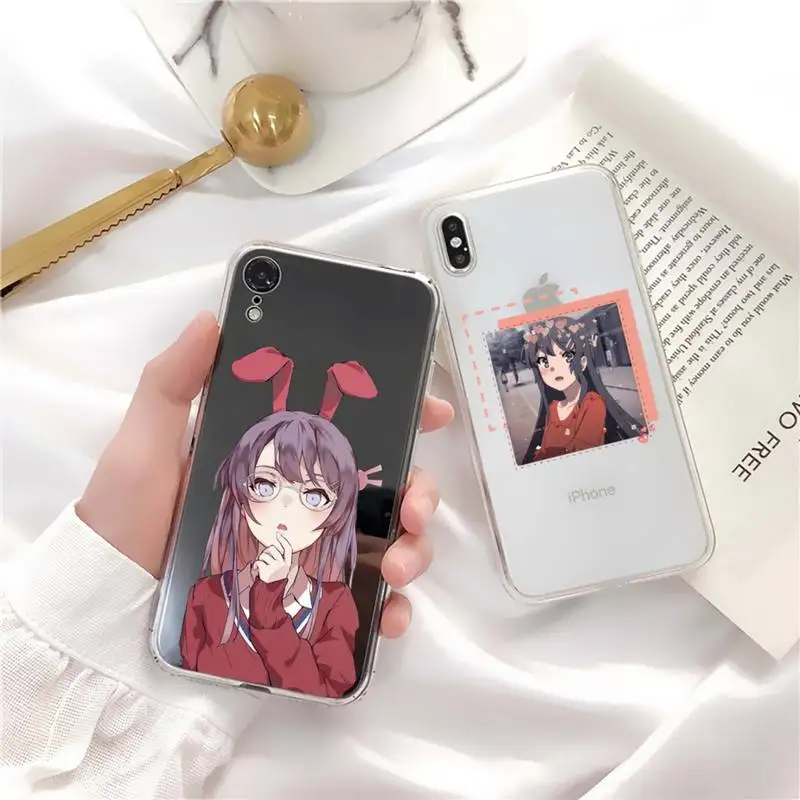 

Sakurajima Mai Anime Phone Case for iPhone 13 11 12 pro XS MAX 8 7 6 6S Plus X 5S SE 2020 XR cover