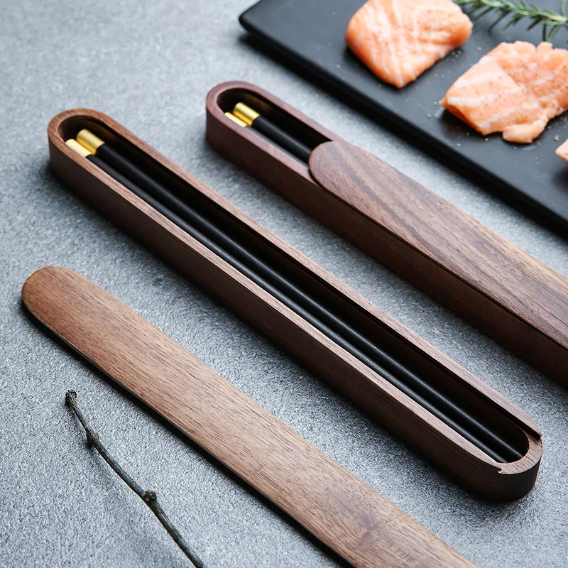 Dinner Lunch Wooden Cutlery Set Eco Friendly Worthbuy Portable Reusable Travel Japanese Style Tableware II50DCSTZ | Дом и сад