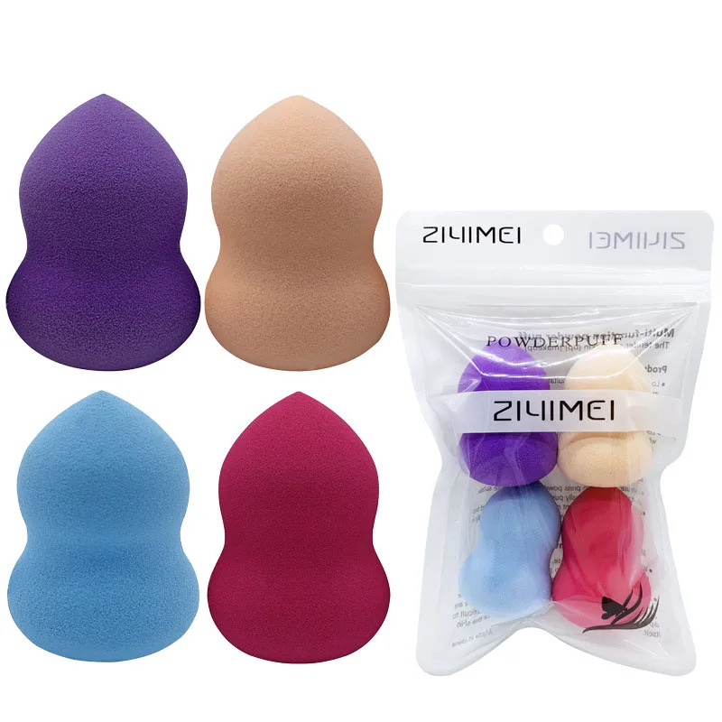

4 packs gourd powder puff dry and wet dual-use powder-free makeup eggs dripping sponge makeup tools