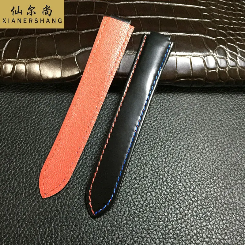 

Luxury Cordovan Watch Band Custom BALLON BLEU DE Strap Genuine Leather Belt 14MM 16MM 18MM 20MM 22MM Soft Horse Skin Watchbands