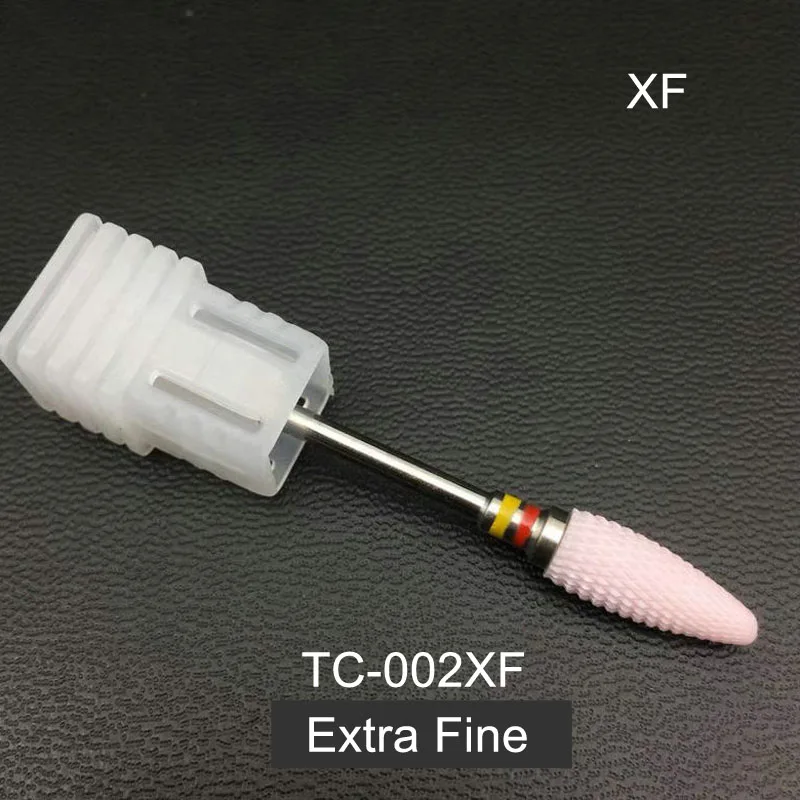TC-002XF RIKONKA 1 шт. керамические сверла для ногтей роторные электрические сверлильные головки резаки для прибор для маникюра, педикюра аксессуары для ногтей инструмент - Цвет: TC-002XF