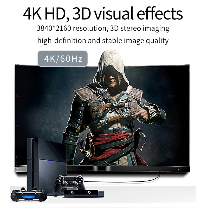 JH HDMI кабель 4K к 2 0 для сплиттер удлинитель PS4/PS3 Apple TV HD проектор кабель|Кабели HDMI| |
