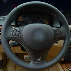 Чехол для руля BMW E90, 320i, 325i, 330i, 335i, 120d, E87, 120i, 130i, черная искусственная кожа