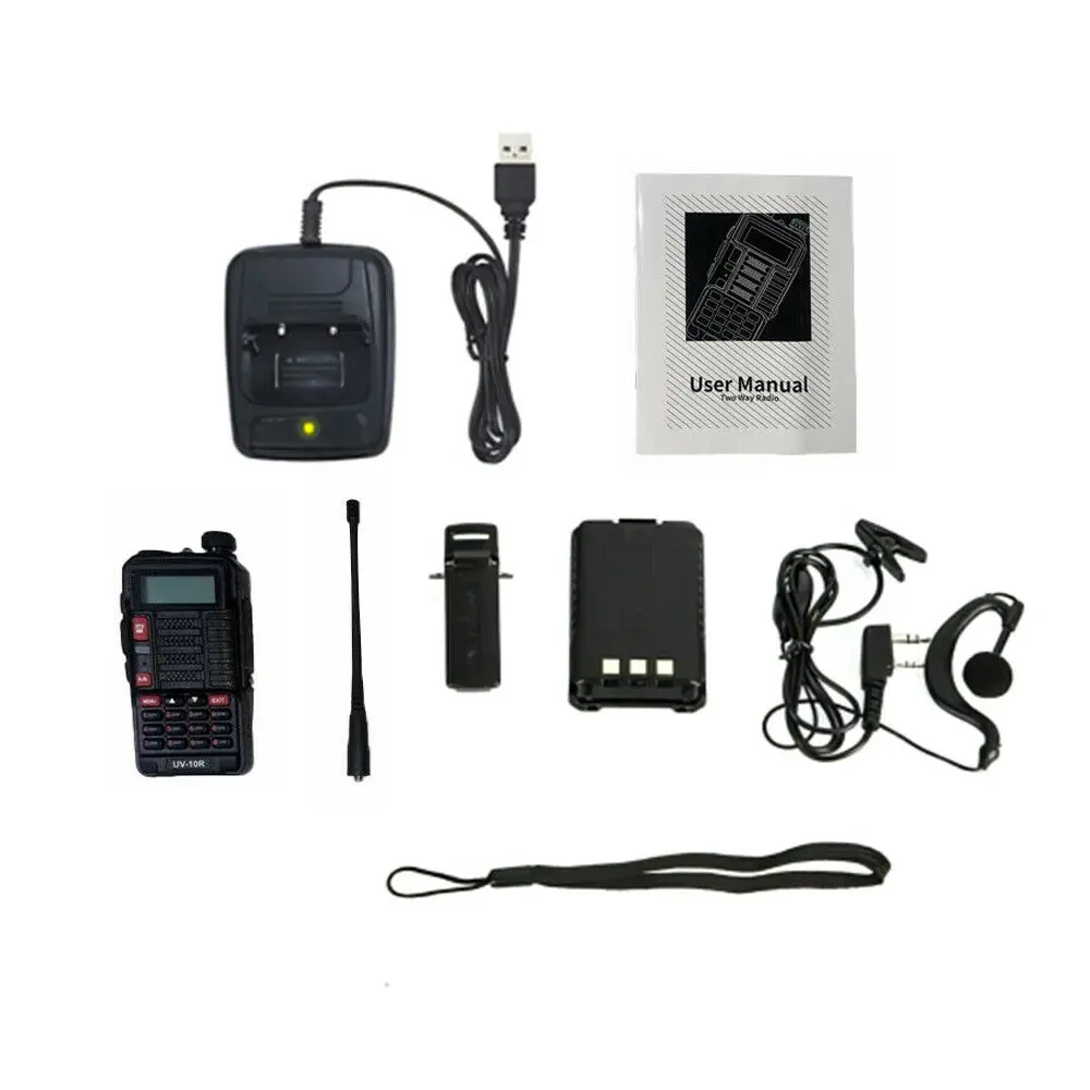 10w high power wireless walkie talkie 10km vhf uhf dual band handheld intercom for construction site outdoor sports cycling ура free g